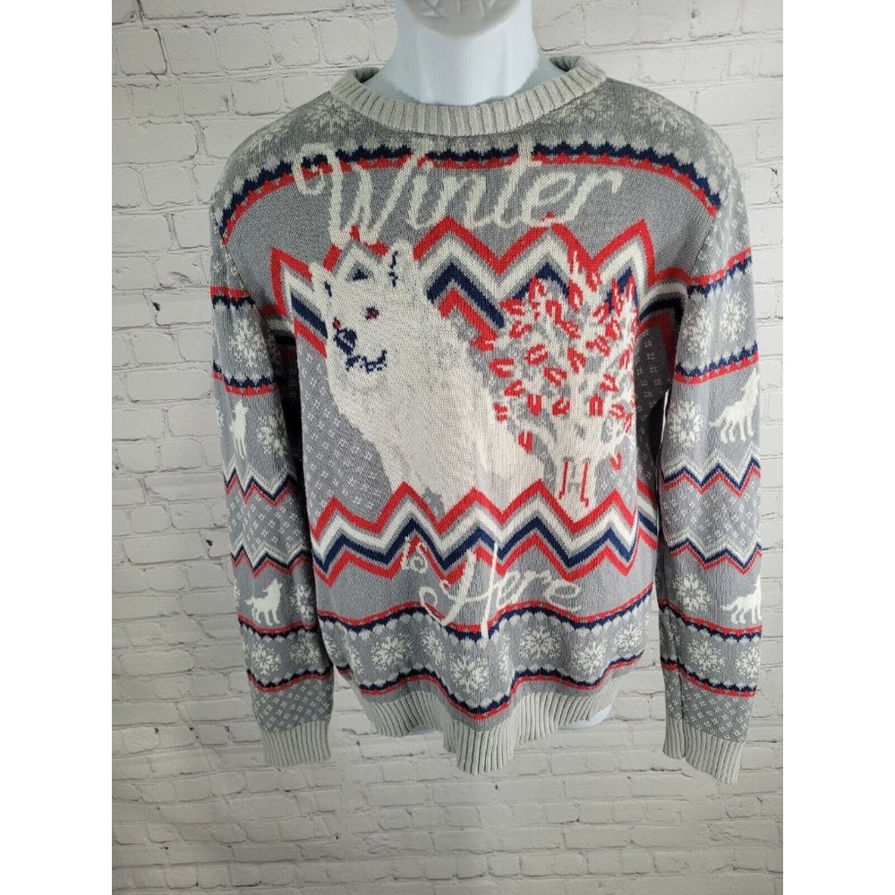 Game Of Thrones Winter Is Here Knit Sweater Size XXL (Med Adult)
